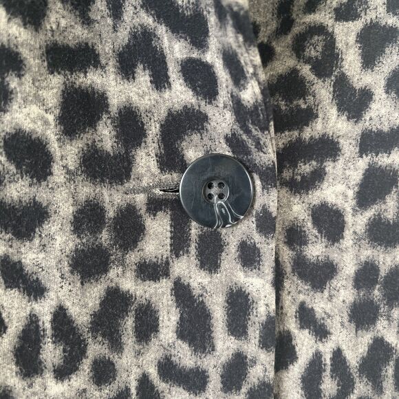 Cabi Women's Jungle Blazer Jacket Sz 10 Leopard Print Preppy Casual City Button - Picture 6 of 11